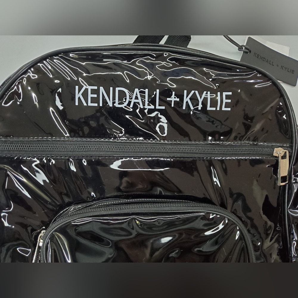 NWT *rare* Kendall & Kylie Clear/Black PVC Backpack - Picture 3 of 6
